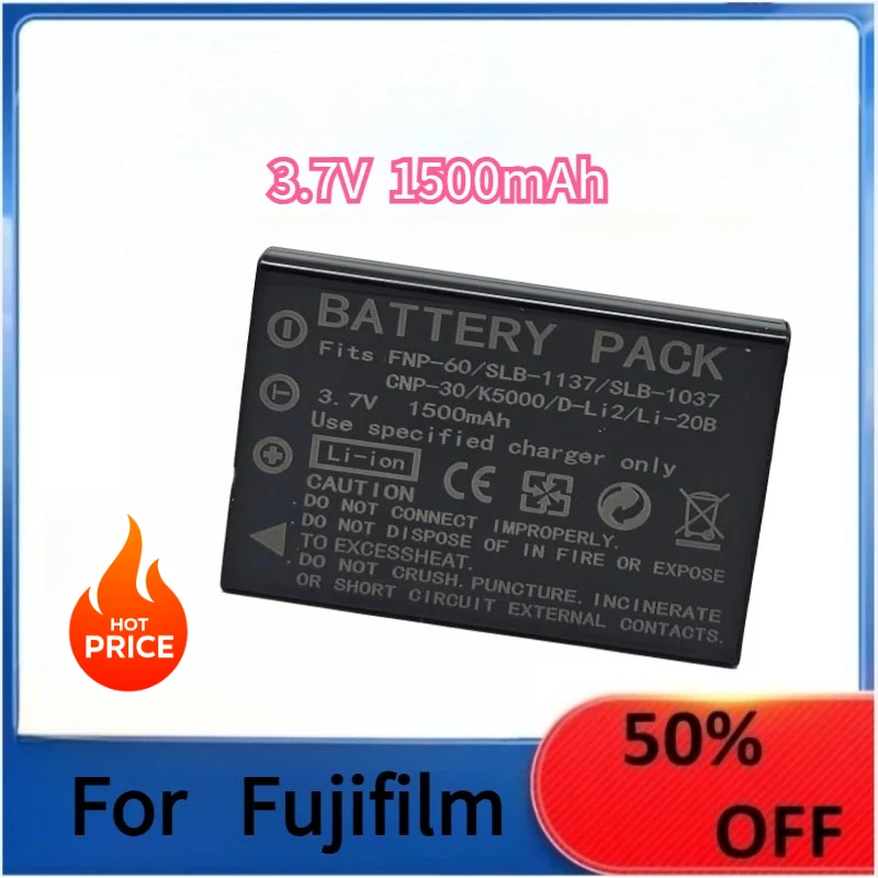 

NP-60 SLB-1137 SLB-1037 CNP30 K5000 D-Li2 Li-20B Battery Charger For Fujifilm F401 F410 F601 M603 Zoom