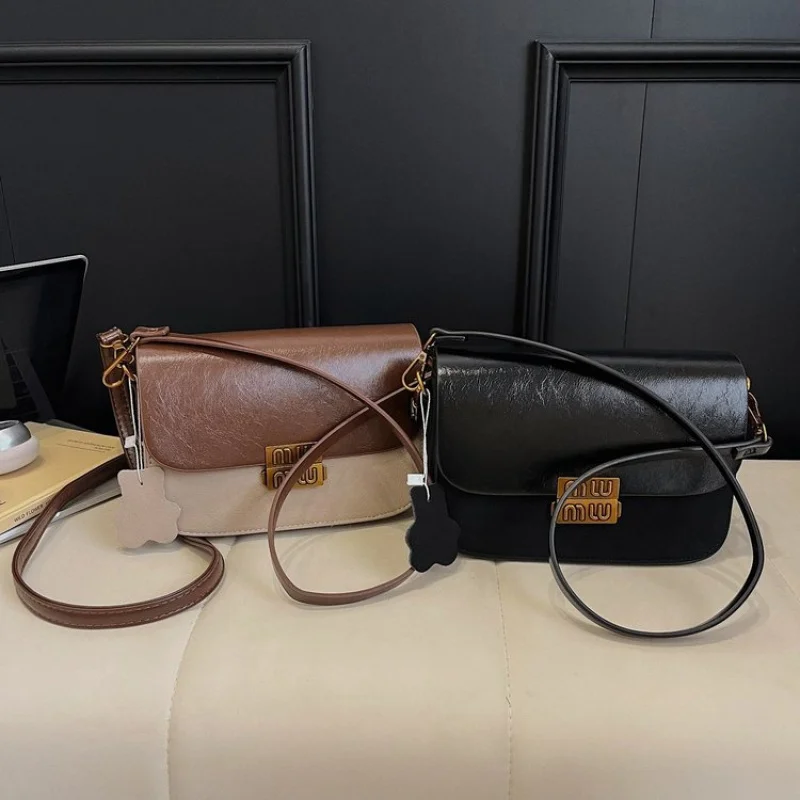 

Роскошная женская сумка через плечо из искусственной кожи с модным пригородным дизайном и повседневным парижским винтажным стилем ​