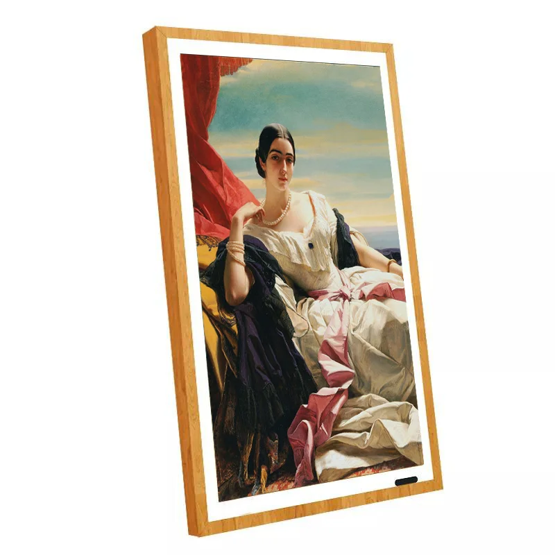 21.5''/23.8''/32''/43''/49''/55''/65'' wall mounted digital photo wooden frame artistic design lcd display monitor