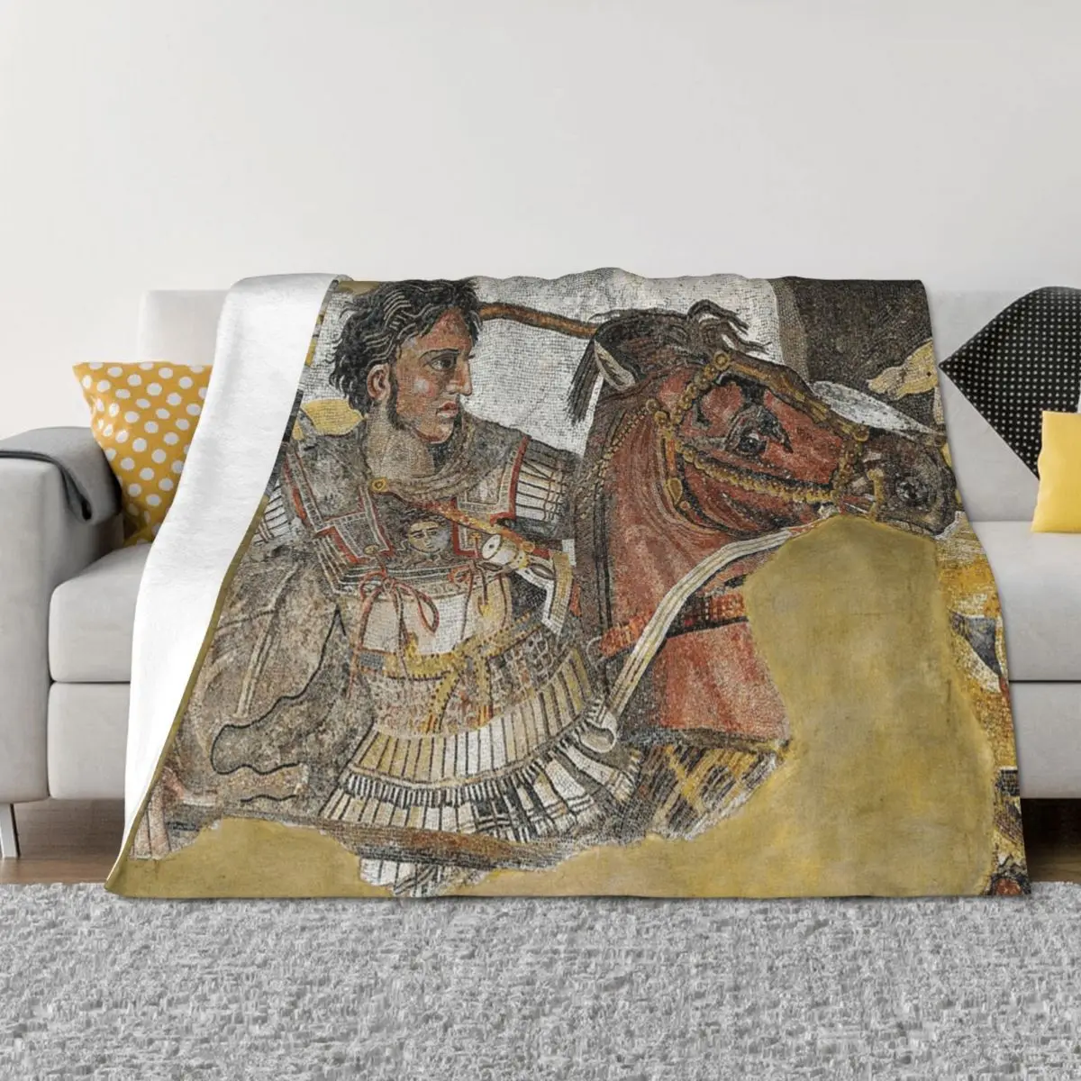 

Alexander mosaic detail (HD) Throw Blanket Plush Decorative Throw Sleeping Bag Softest Blankets