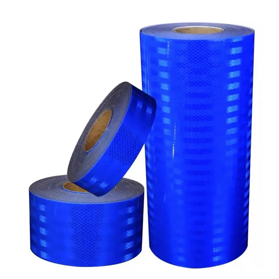 Acrylic Super Reflective Blue Traffic Protective Guardrail Posts Stickers Safety Tape For Motor Vehicles