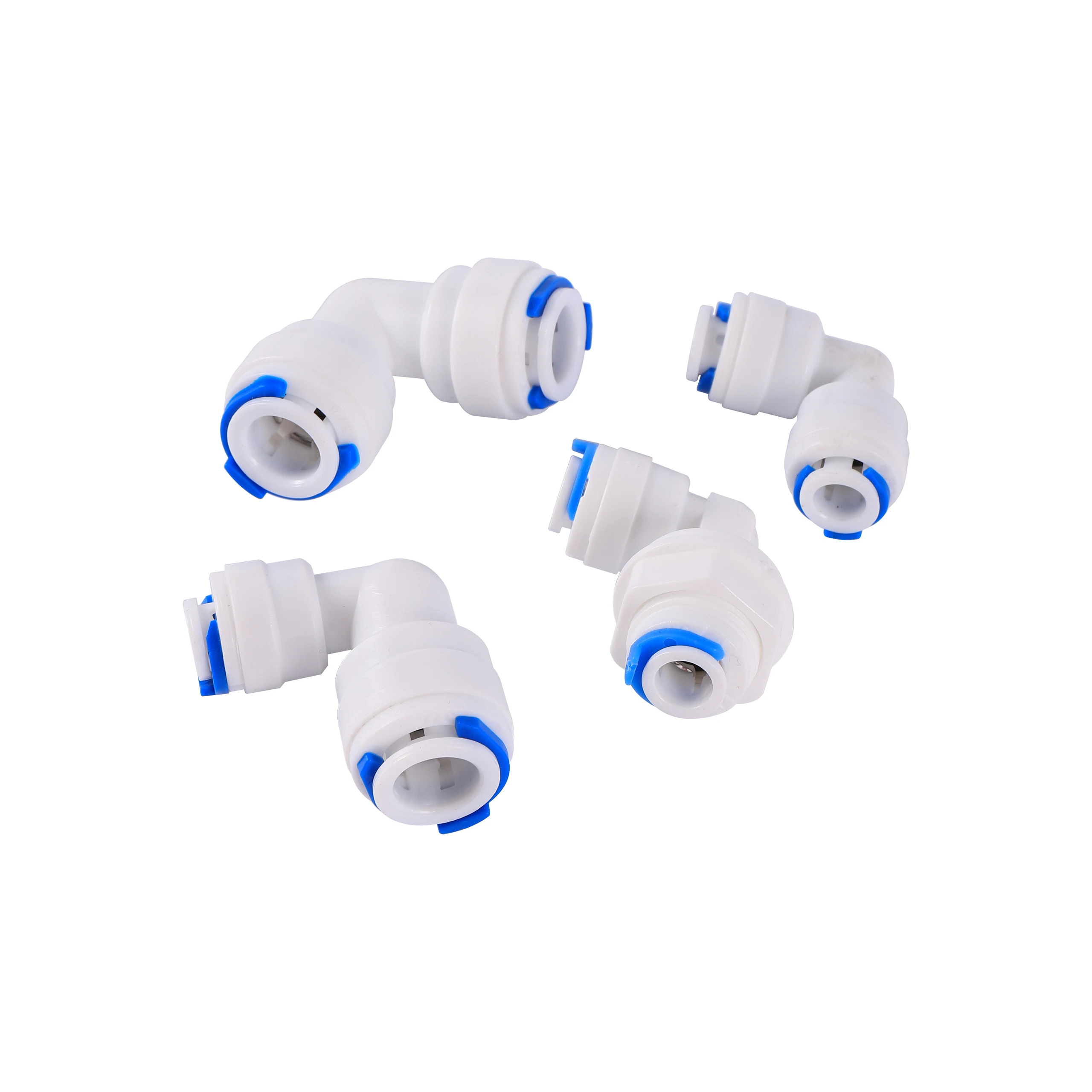 Reverse Osmosis Quick Connector 1/4"3/8"OD Hose Tee Y Coupling 4 Way Equal Convert Elbow Straight RO Water Aquarium Pipe Fitting