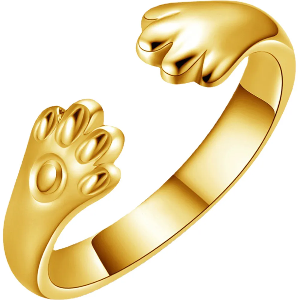 Cat Claw Style Adjustable Open Ring Women Teenagers Unique Lustrous Alloy Toe Ring Comfortable Easy on Off Fade Resistant