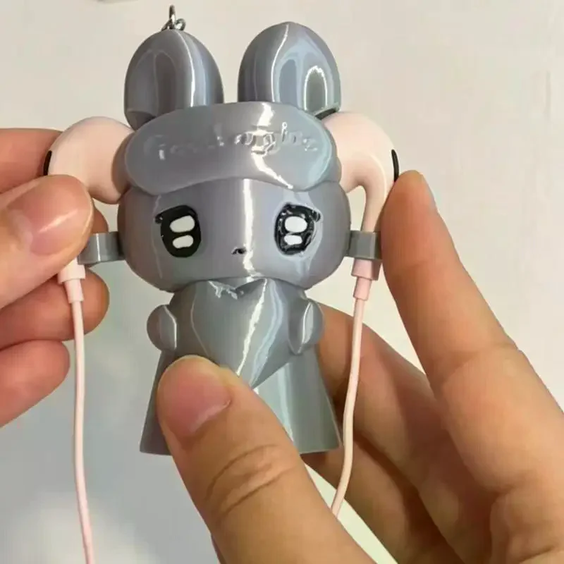 Decoration Accessories Rabbit 3D Printing Pendant Storage Bag Data Cable Organizer Earphone