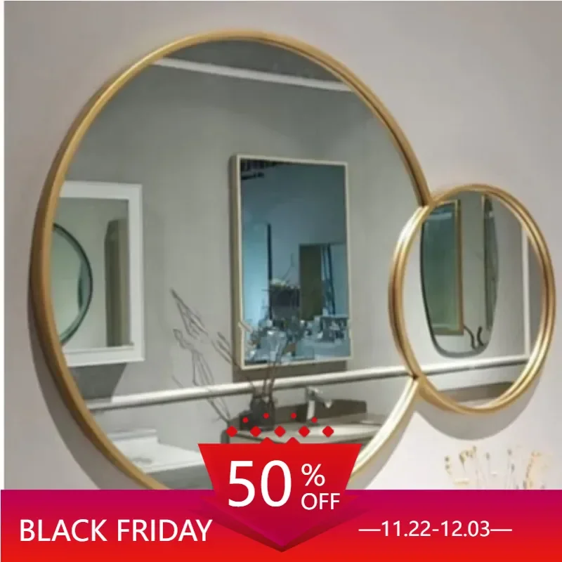 Creative mother and son mirror decorative mirror bathroom mirror vanity entrance living room hotel bar wall decorations