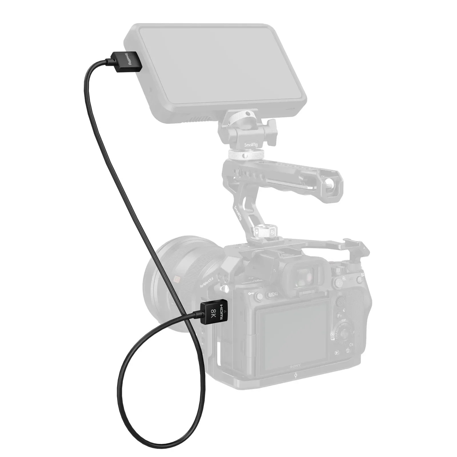 كابل بيانات SmallRig 8K HDMI متوافق من A إلى 100 سم لشاشات الكاميرات وأجهزة استقبال أجهزة إرسال الفيديو اللاسلكية 5086