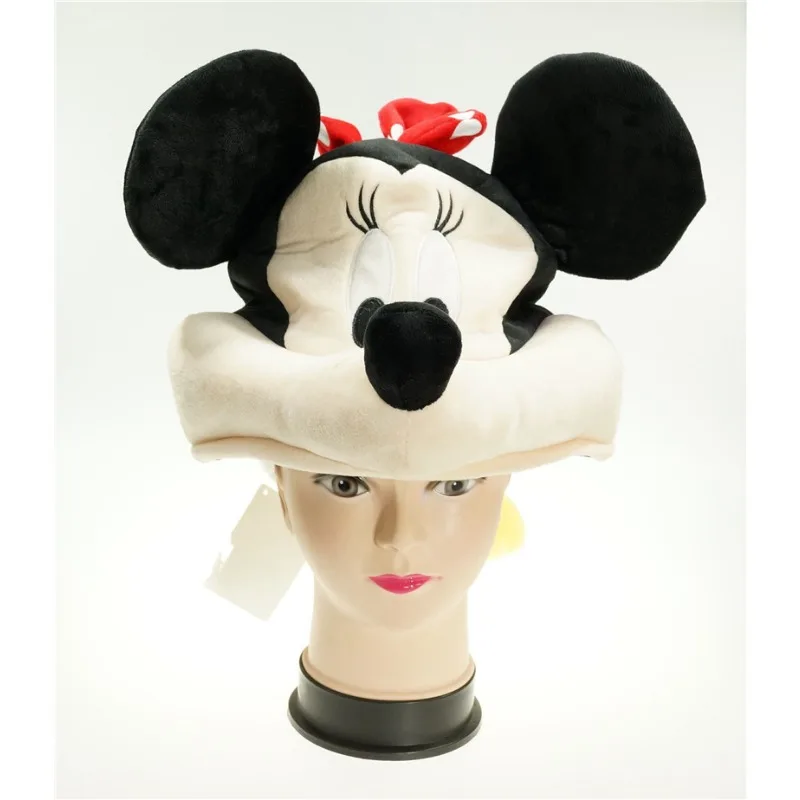 Disney Mickey Plush Hat Anime Cute Children Adult Party Birthday Gift Autumn Winter Plush Warm Christmas Hat Home Decoration