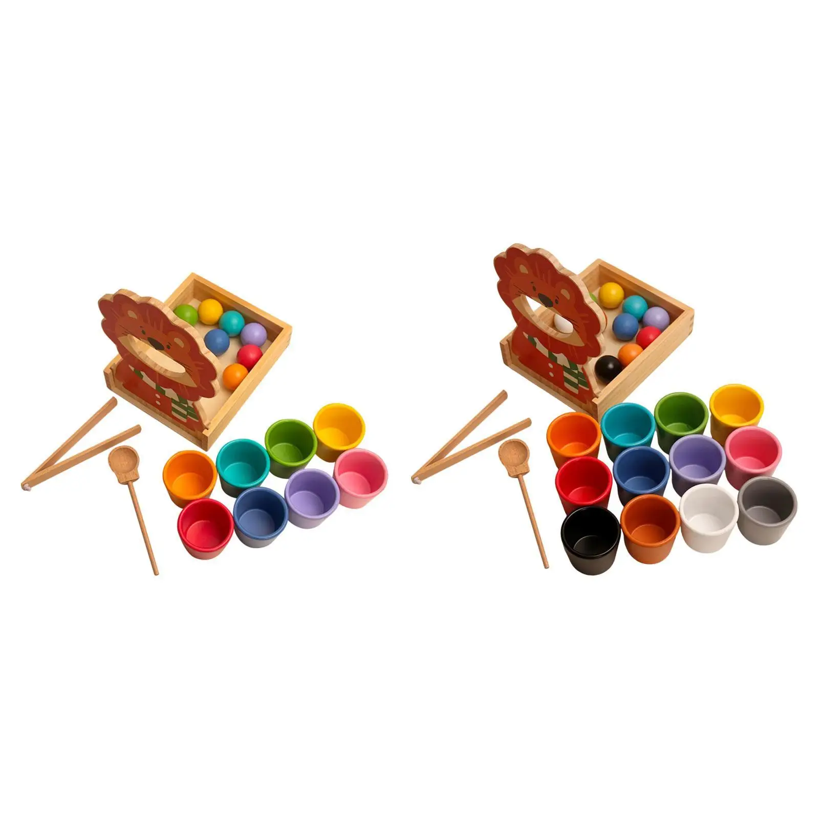 Rainbow Balls in Cups Rainbow Colored Sorting Ball in Cup,Preschool Learning