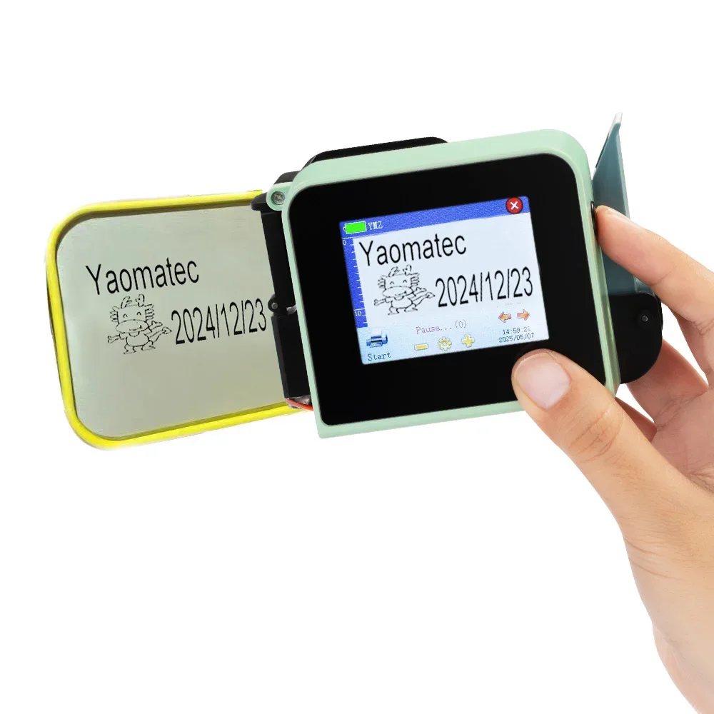 822HOT Yaomatec 12.7MM Portable Mini Printer logo Date Serial Number Batch Code Mini Thermal Inkjet Printer for Plastic Bottles
