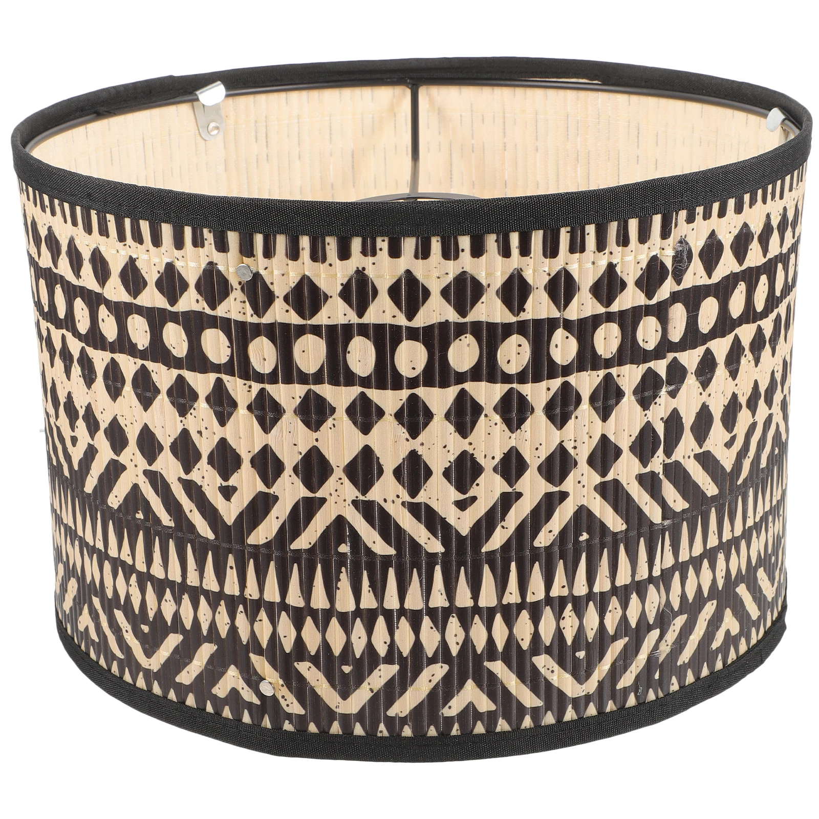 

Bamboo Lampshade Decorative Drum Shades Aesthetic Waterproof Modern Pendant Light Shades Replacement Hanging Lampshade Retro