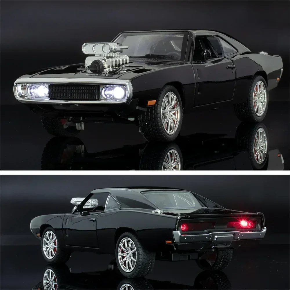 1:24 1970 Caricatore R/T Muscle car Simulazione Pressofuso In Lega di Metallo Modello di auto Suono Luce Tirare Indietro Collezione Giocattolo Per Bambini Regali