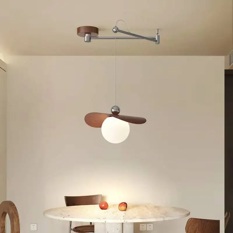 TechHPDisplaceable Dining Room Led Lights Cream Style Dining Table Minimalist Creative Swing Arm