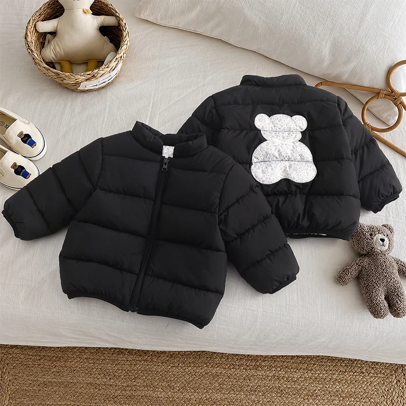 Kids Reversible Down Coats Boys Girls Autumn Versatile Outdoor Warm Jackets 2026 New Children Winter Fashion Clothing 2-6Y