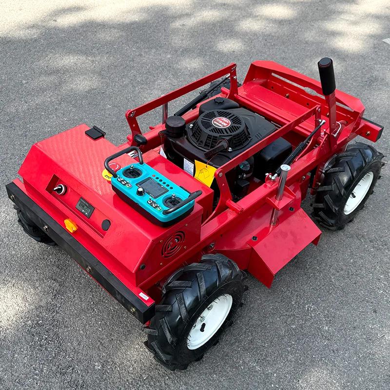 Customized Hot Selling  Crawler RC Lawn Mower with  Engine Park Farm