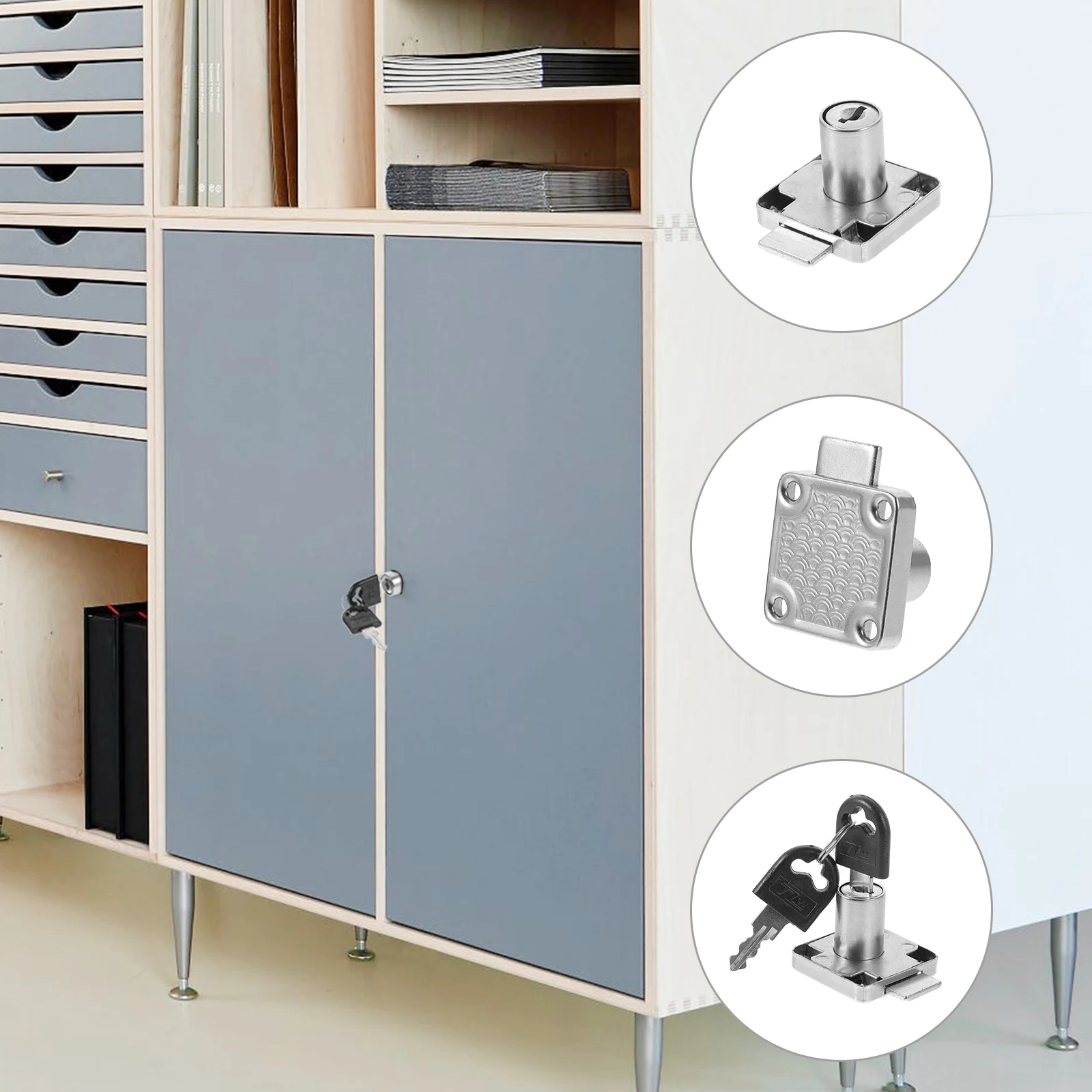 

Square Tongue Cabinet Lock Stainless Steel Drawer Door Locks Keys Showcase Security Heavy Duty Metal Locks Cupboard Hardware