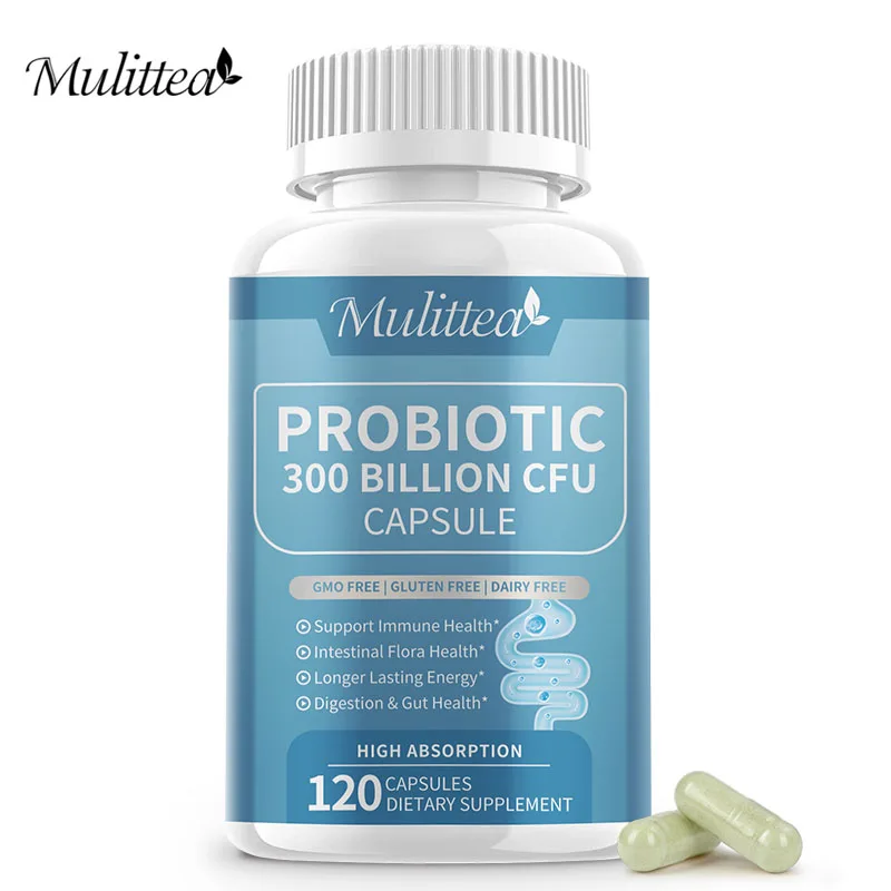 Mulittea  probiotic complex supplement for Gut Health Immunity and Digestive Health Promote intestinal peristalsis for Adults