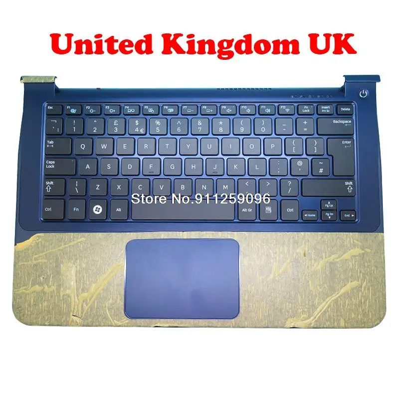 Laptop PalmRest&keyboard For Samsung NP900X3A 900X3A English US United Kingdom UK BA75-03260A With TouchPad Speaker Backlit New