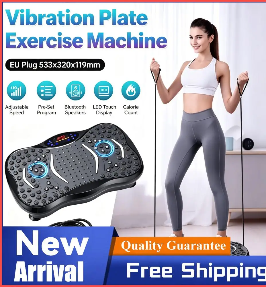 

Vibration Plate Exercise Machine Bluetooth-Compatible Rhythm Full Body Shaker Adjustable Speed Weight Loss Fat Shaking Machines