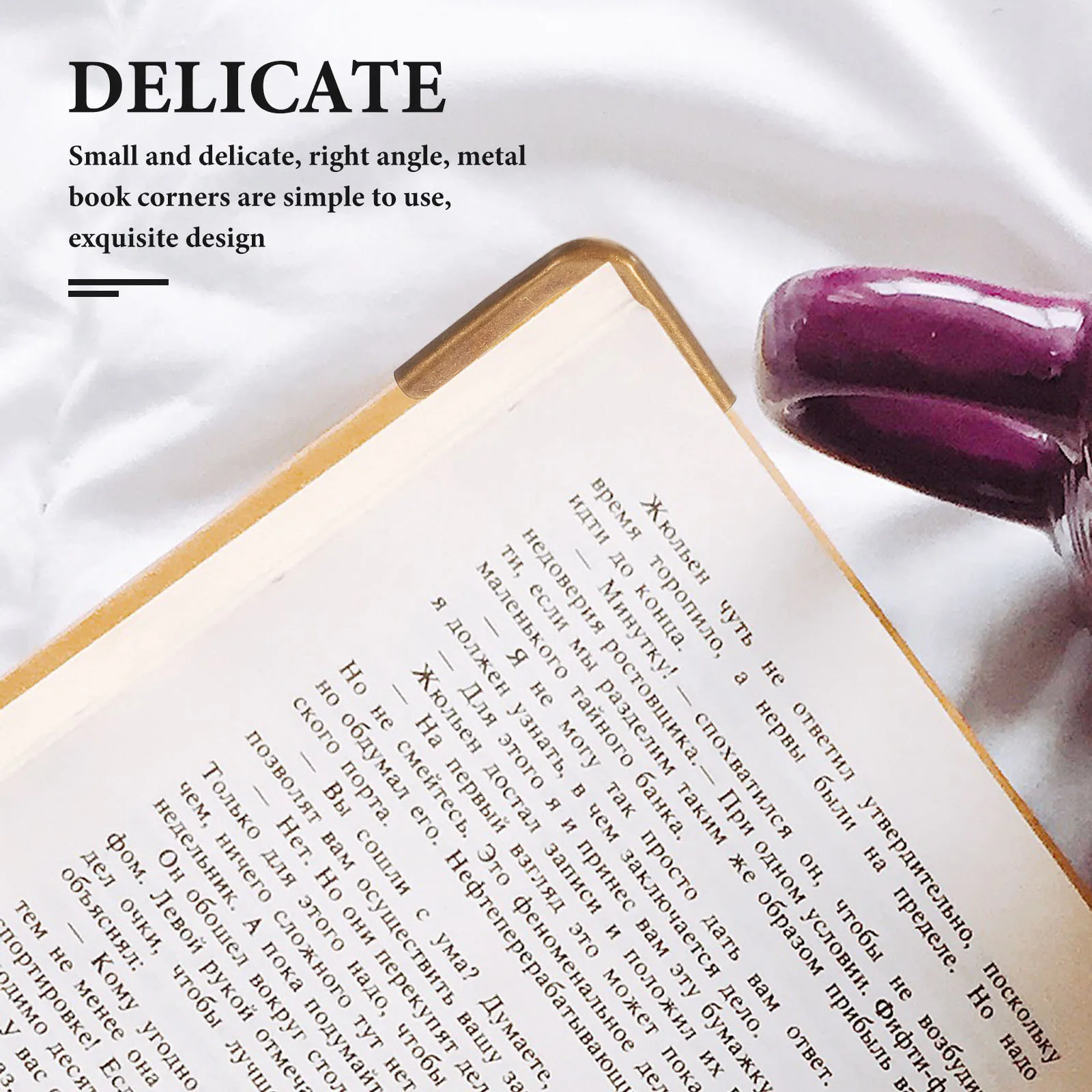 

100Pcs Metal Book Corners Protector Right Angle Small Size Fits Album Notebook Scrapbook Decorative and Functional Use