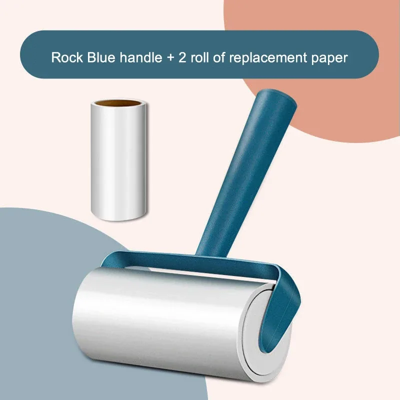 New Tearable Roll Paper Sticky Roller Dust Wiper Pet Hair Clothes Carpet Tousle Remover Portable Replaceable Cleaning Brush Tool