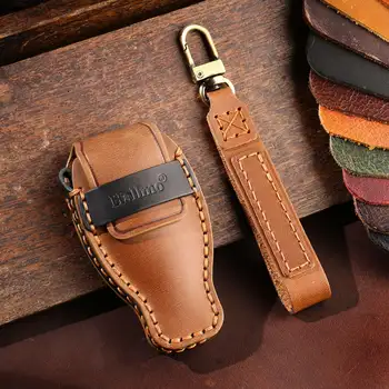 Kožený kryt na klíče od auta, pouzdro na klíčenku, ochranný obal pro Mercedes Benz ABCESG třídy W204 W205 W212 W213 W176 W177 GLC CLA AMG 6 nejlepší prodej Kožený kryt klíče od Mercedes-Benz - №3