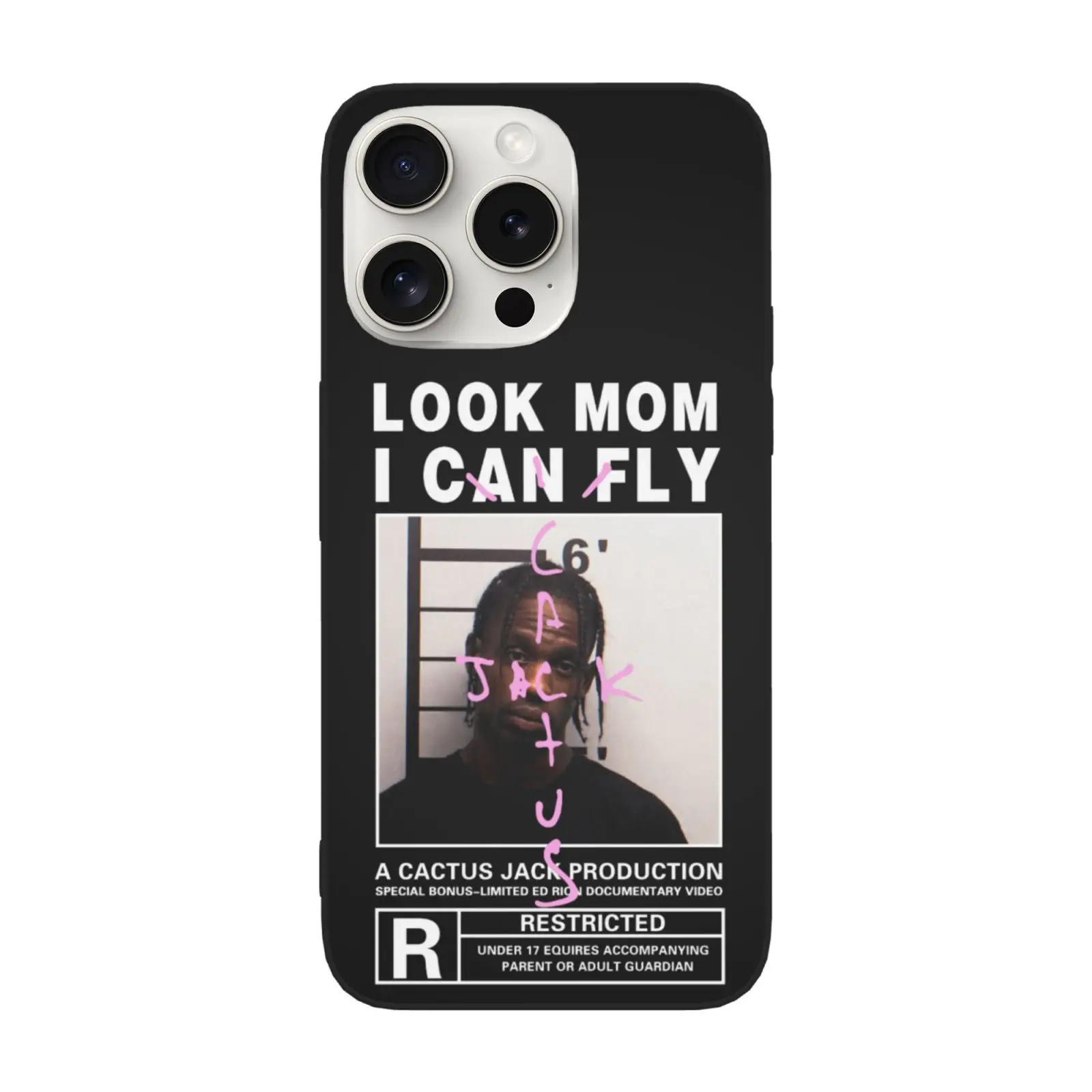 TS Look Mom I Can Fly Awesome Hip Hop Rapper Phone Case for iPhone 15 14 13 Pro Max Plus Mini Fundas For Apple Cover