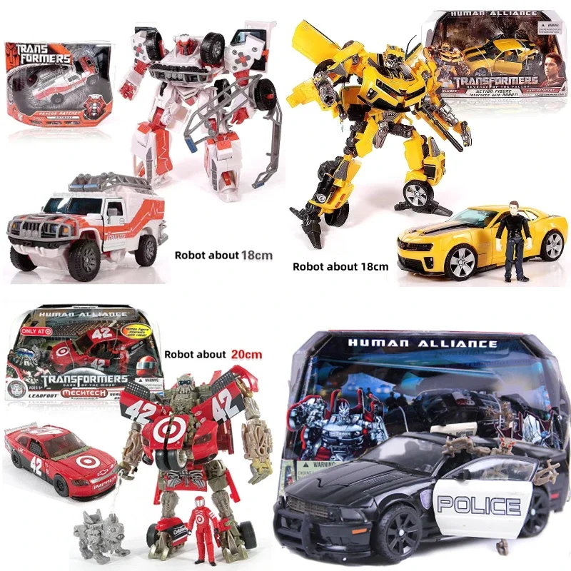 

Movie KO Ver. Transformation Toys Human Alliance Yellow bee Barricade Leadfoot Voyager Rescue Ratchet Action Figure