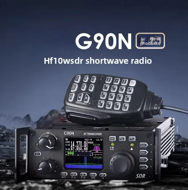 G90N G90S 10W HF Transceiver SDR Portable Backpack Radio 0.5-30MHz with Built-in ATU Detachable Faceplate for Ham Radio