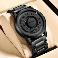 2025 Luxury Watch Men Creative Scrolling Pointer Magnetic Force Sport Watches Men Quartz Chronograph Man Clock Relogio Masculino