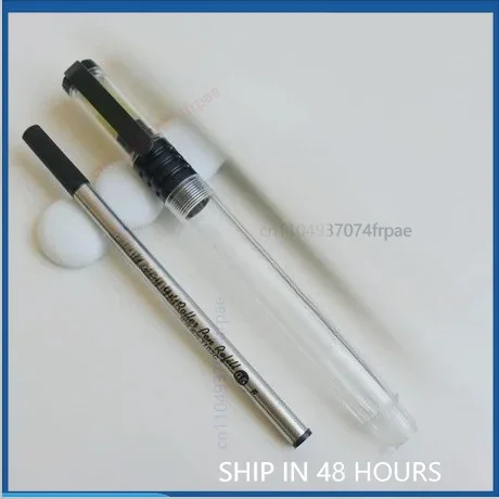 Clear Plastic Barrel For Wing Sung 9201  Roller Pen Slim Light Body Stable Ink Flow Easy Carry Stationery（5pcs）