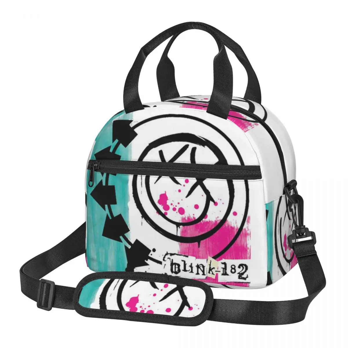 Music Blink 182 Lunch Bags Insulated Bento Box Leakproof Lunch Tote Picnic Bags Cooler Bag for Woman School