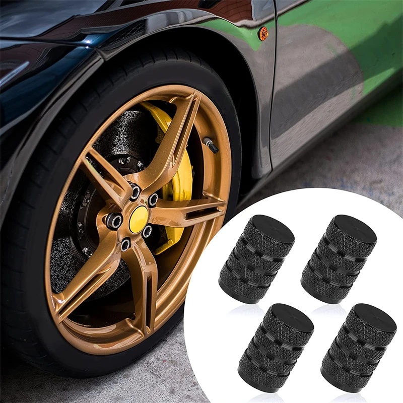 

4/12pcs Tire Valve Cap Aluminium Tire Valve Stems Cap Knurling Style Car Dustproof Caps Air Valve Caps Auto Accessoires