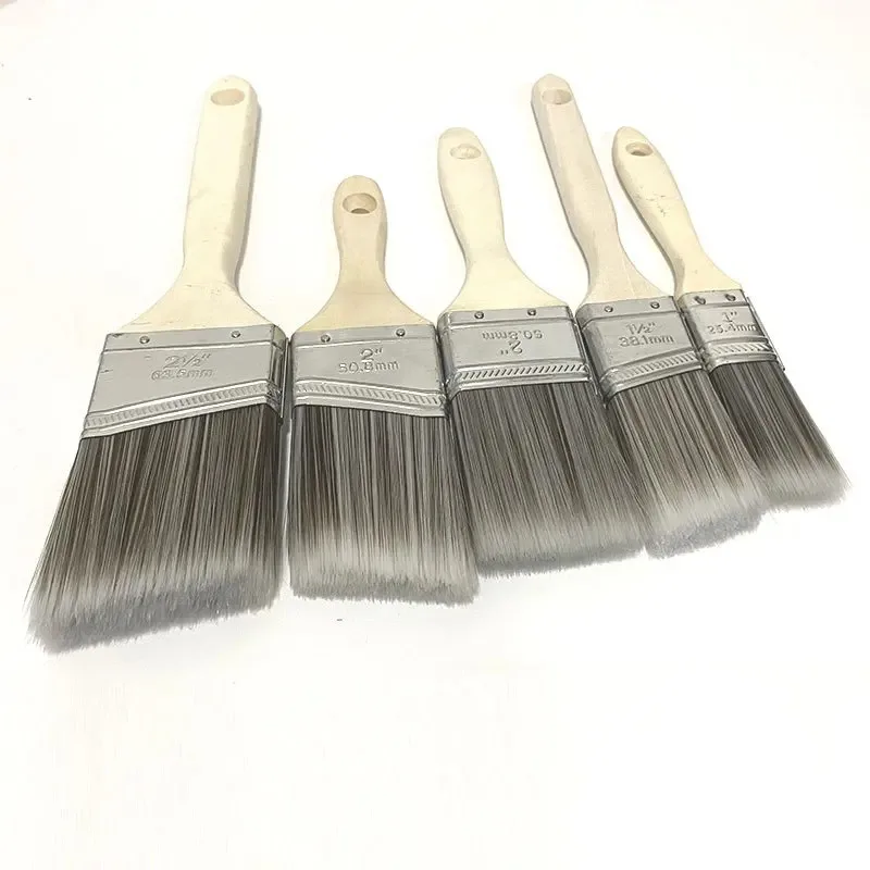 5pcs Paint Brush Wooden Handle Soft Hair Painting Brushes for Wall and Furniture Paint Tool Set Artist Paint Brushes