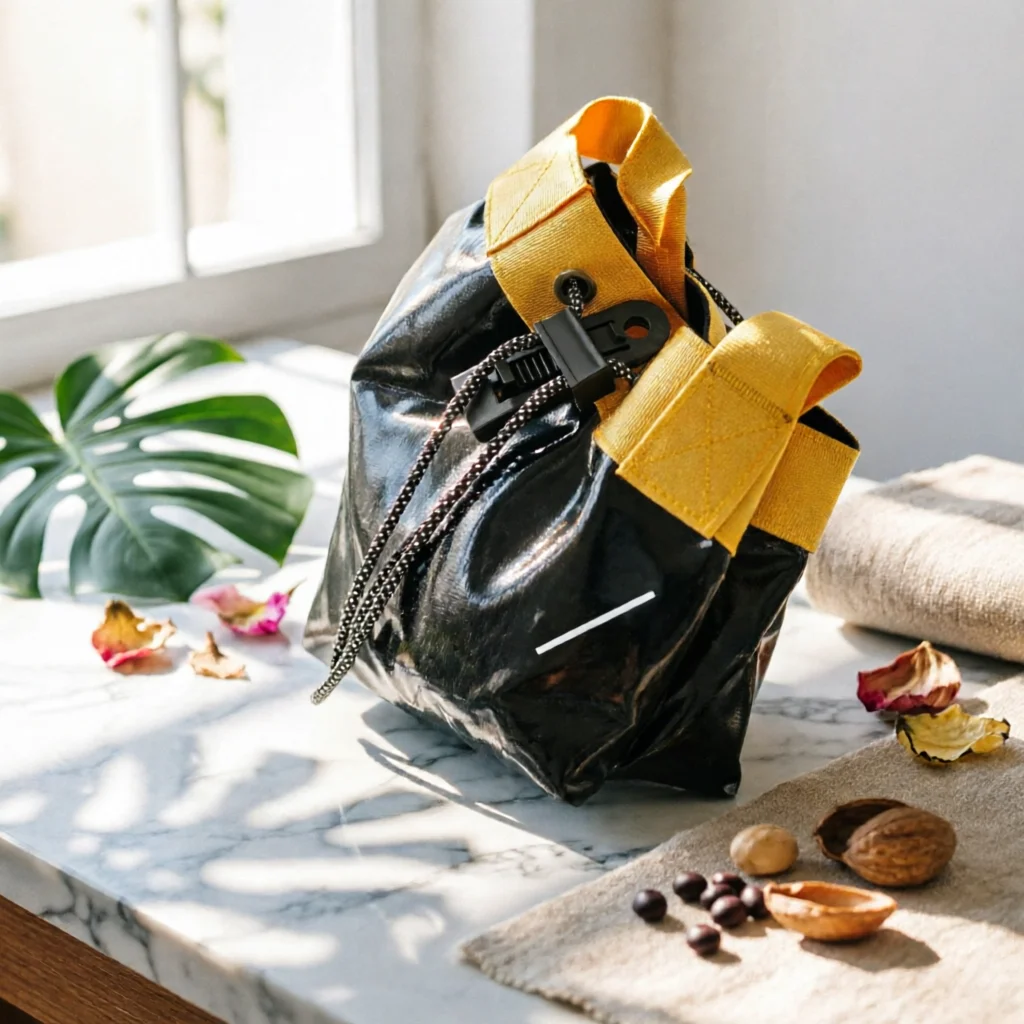 Climbing Rope Backpack Heat-Sealed Climbing Rope Bag Mesh Material Drawstring Opening for Canyoning