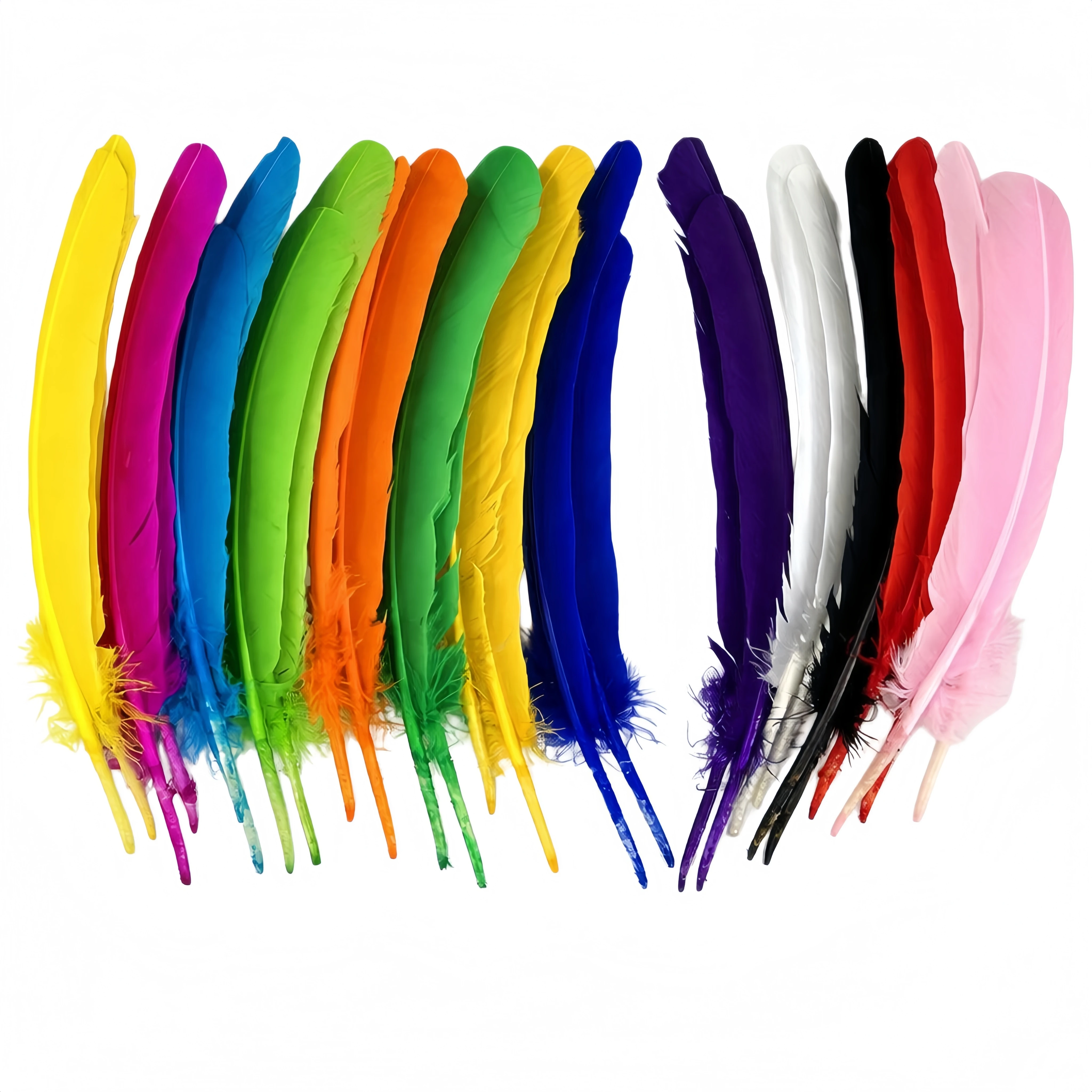 Natural Dyed Turkey Feathers 28-32cm Craft Plumes for Angel Wings Hair Accessories Carnival Costume Decoration