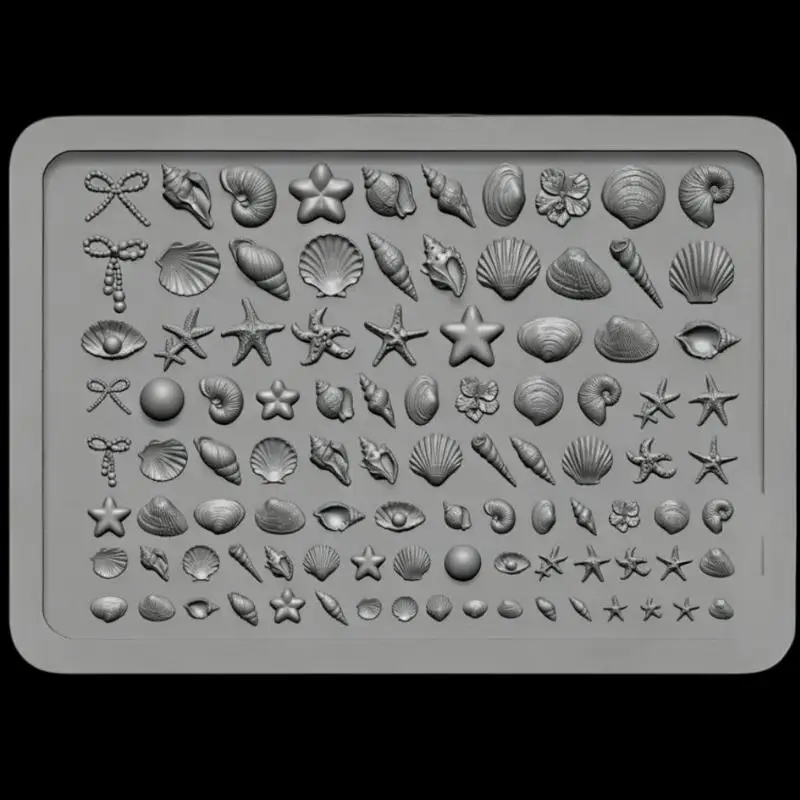 1/3Pcs Silicone Nail Art Molds 3D Bowknot Ocean Shell Starfish Templates DIY Nail Art Decoration Manicure