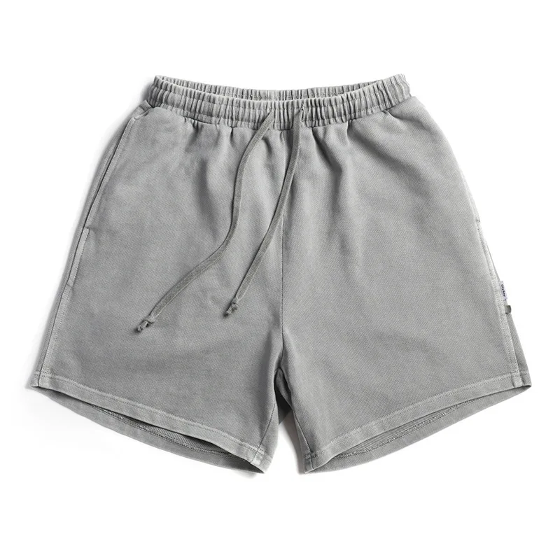 Japanese 5/10 Length Ultra-Loose Shorts 460gsm 100% Cotton Heavyweight Heavily-Washed Knitted Shorts Summer Unisex Casual Shorts