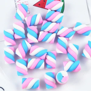 10pcsフェイクキャンディーカラフルなマシュマロフラットバックレジンチャームカボコンスクラップブッキング装飾DIY素材の装飾 8ベストセールスフェイクチョコレート-4