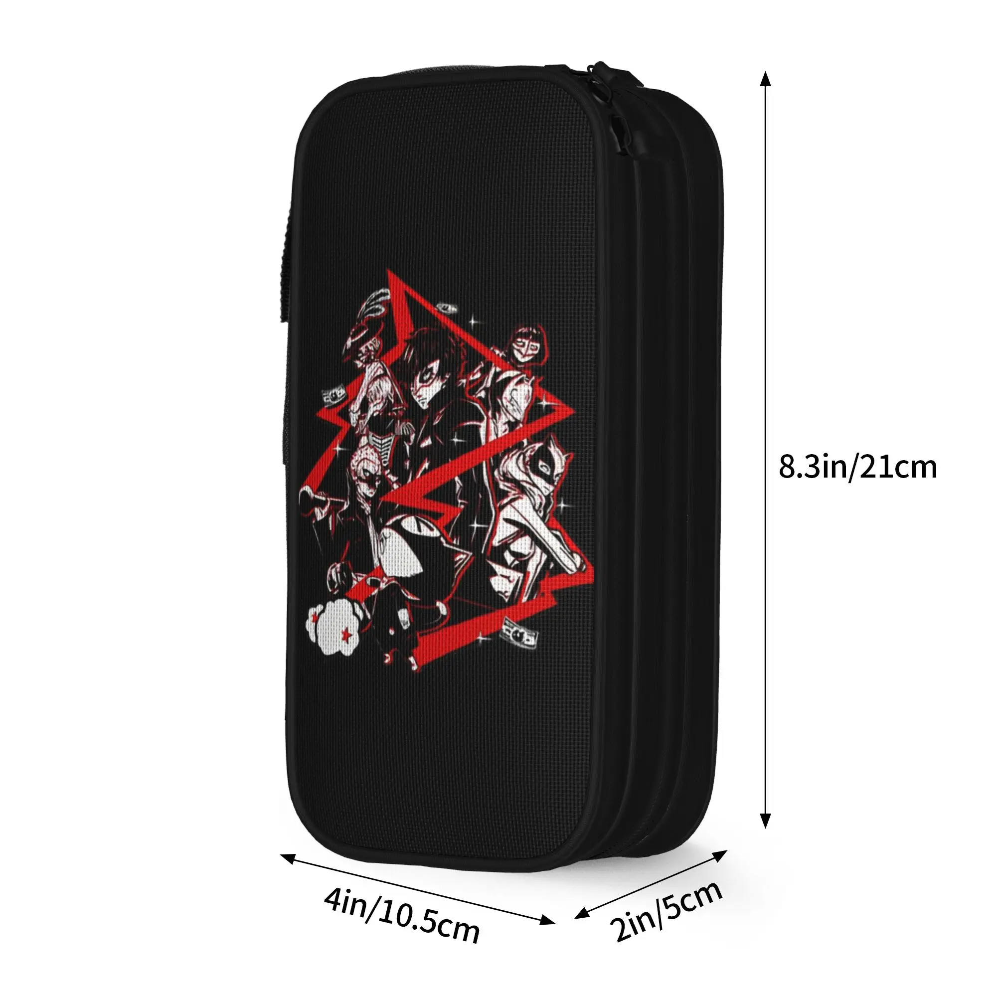 P-Personas 5 Game Pencil Case Classic Pen Box Pencil Bags Large Storage School Supplies Zipper Pencil Box Pencilcases