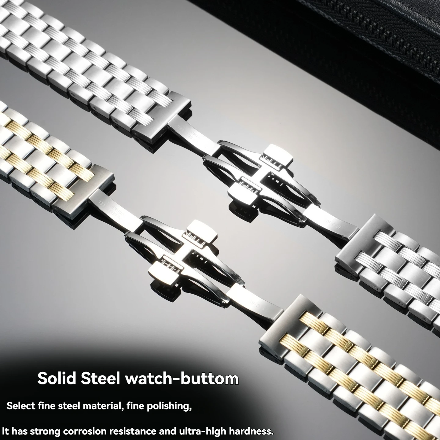 لتيسو T065 1853 T065430A 19 مللي متر سوار ساعة من الفولاذ المقاوم للصدأ حزام سوار-فضي/ذهبي استبدال المعادن الصلبة للرجال