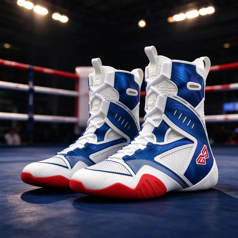 2026 Best Selling Wrestling Boots Men Anti-Slip Boxing Sneakers Man Big Size 46 Men Fighting Shoe High Top Boxing Fighting Boots