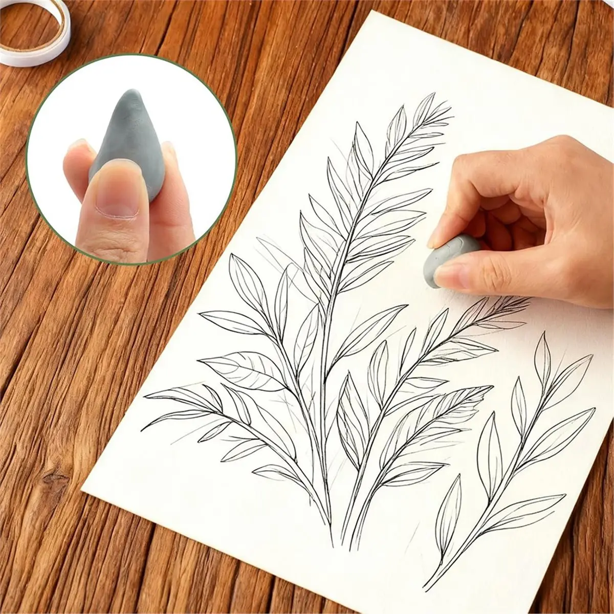 A1067P ~ Kneaded Erasers for Artists, Large Size, Ideal for Charcoal, Pencils, and Sketching (24 Pack)