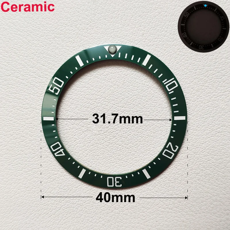 40mm * 31,7mm Keramik-Uhrenlünetteneinlage Passend für 42mm bis 44mm Taucher-GMT-Yacht-Sea-Dweller-Uhrengehäuse Uhrenring-Zubehör – Detail 13