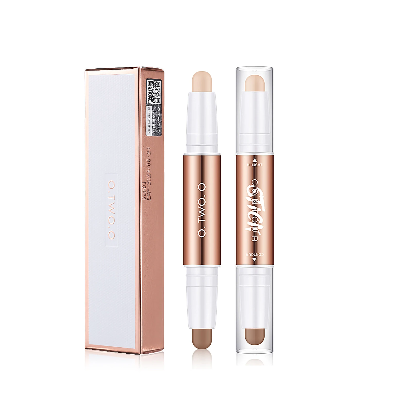 Contour Stick Dubbele Kop Contour Pen Markeerstift Bronzers Beauty Cosmetica Concealer Potlood Accentueren Schaduw Pen Gezicht Make-Up