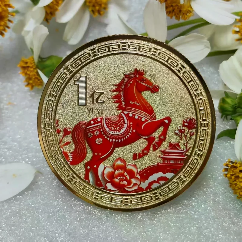 1/3/5 قطعة 2026 الحصان العام العملات الصينية محظوظ الحيوان الحصان التذكارية المعادن تذكارية جمع عملات السنة الجديدة هدية