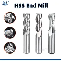 SIQI End Mills High Precision HSS Metal Cutter Co8 Cobalt D1-32mm 2 3 4 Flutes Teeth Aluminum Milling Tool Key Seater Router Bit