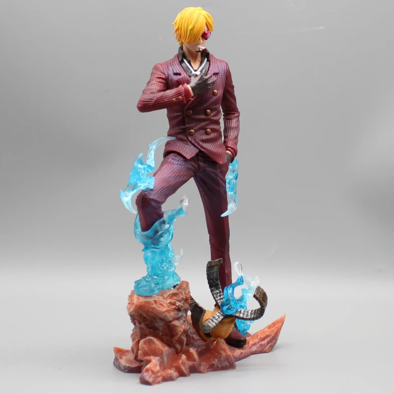 25cm One Piece Sanji Anime Figures Gk Statue Sanji Figurine Collection Model Toys Pvc Room Decoration Ornament Doll Kids Gift