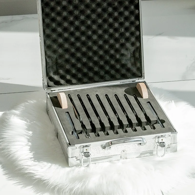 Crystal Tuning Fork Set Meditation Sound Healing Tuning Fork Chakra Therapy Percussion Instrument Schumann Resonance Instruments