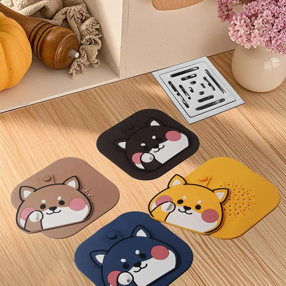 

Силиконовая крышка для слива в полу для канализации, многоразовая антиблокирующая крышка для слива душа, защита от насекомых, дренажная утолщенная наклейка для слива в пол