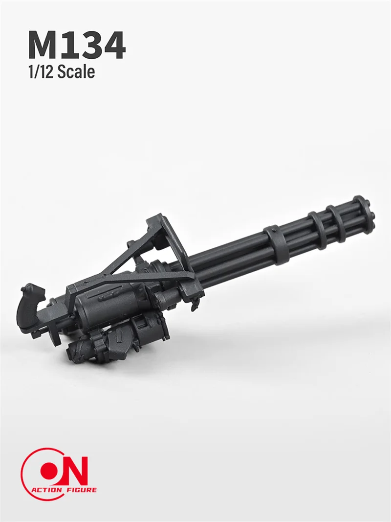 Escala 1/12 m134 gatling minigun modelo de plástico 7.5cm arma modelo solider cena adereços caber 6 ''masculino solider figura de ação corpo